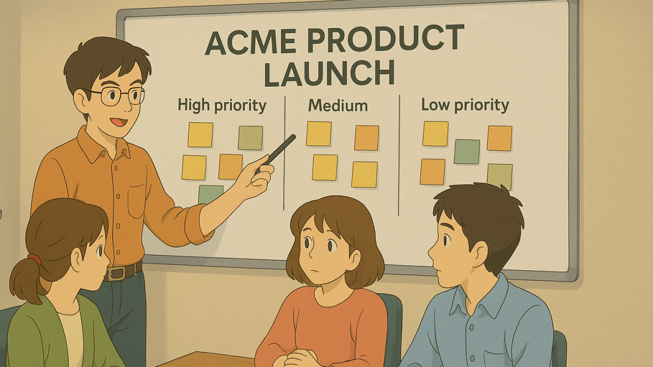 Engineering team prioritizing a product launch